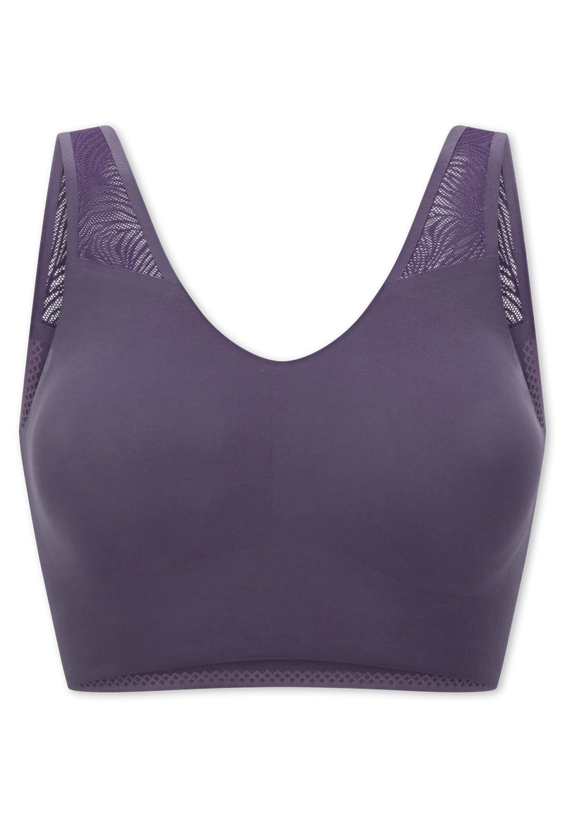 Bustier Seamless mit herausnehmbaren Pads Lila - Invisible Soft Lace