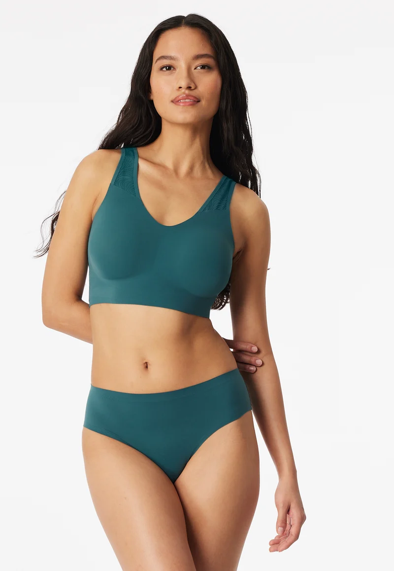 Bustier Seamless mit herausnehmbaren Pads Petrol - Invisible Soft Lace