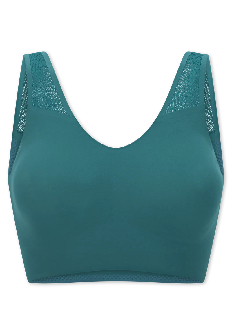 Bustier Seamless mit herausnehmbaren Pads Petrol - Invisible Soft Lace