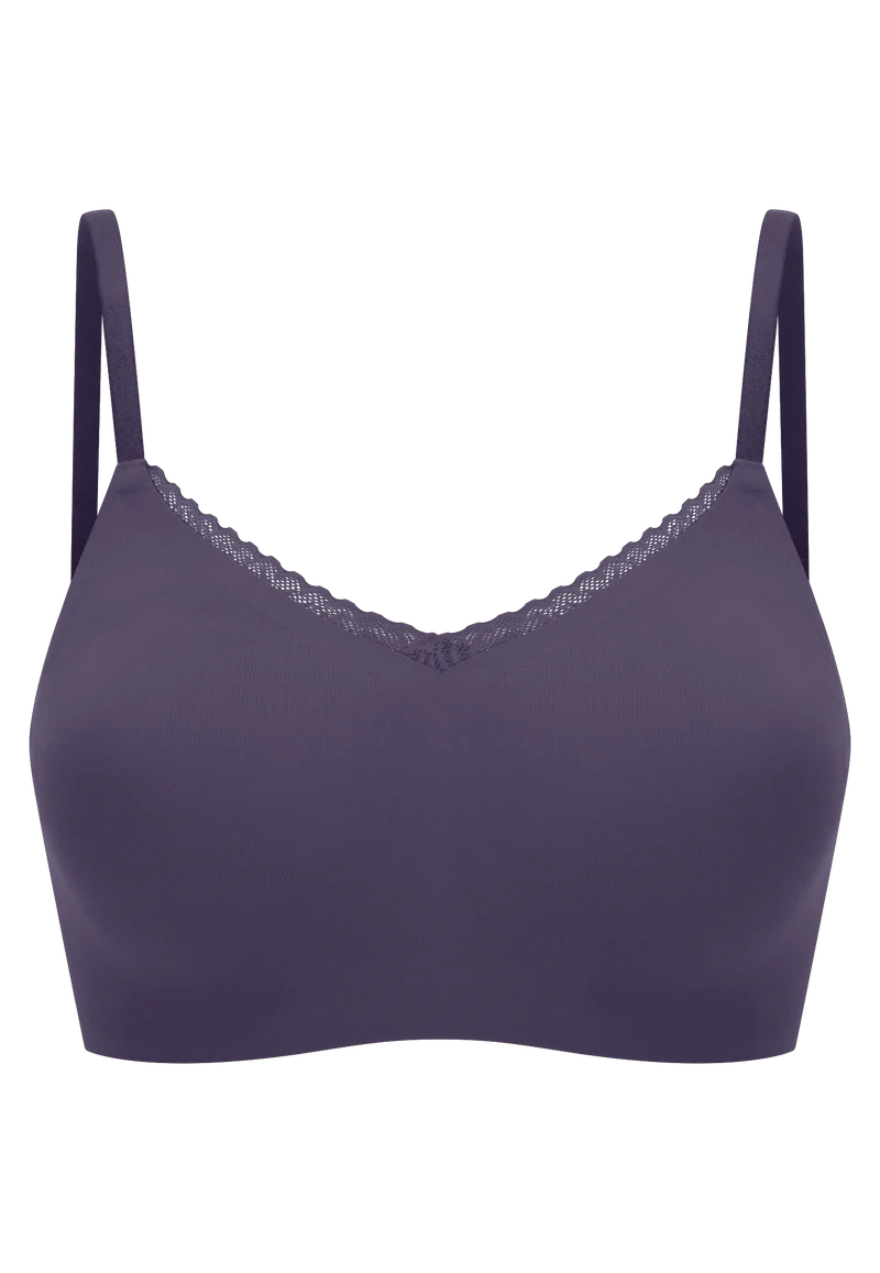 Bustier Seamless mit herausnehmbaren Pads Lila - Invisible Soft Lace
