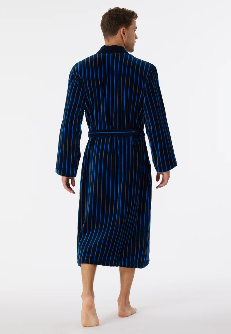 Bademantel Blau gestreift - Essentials