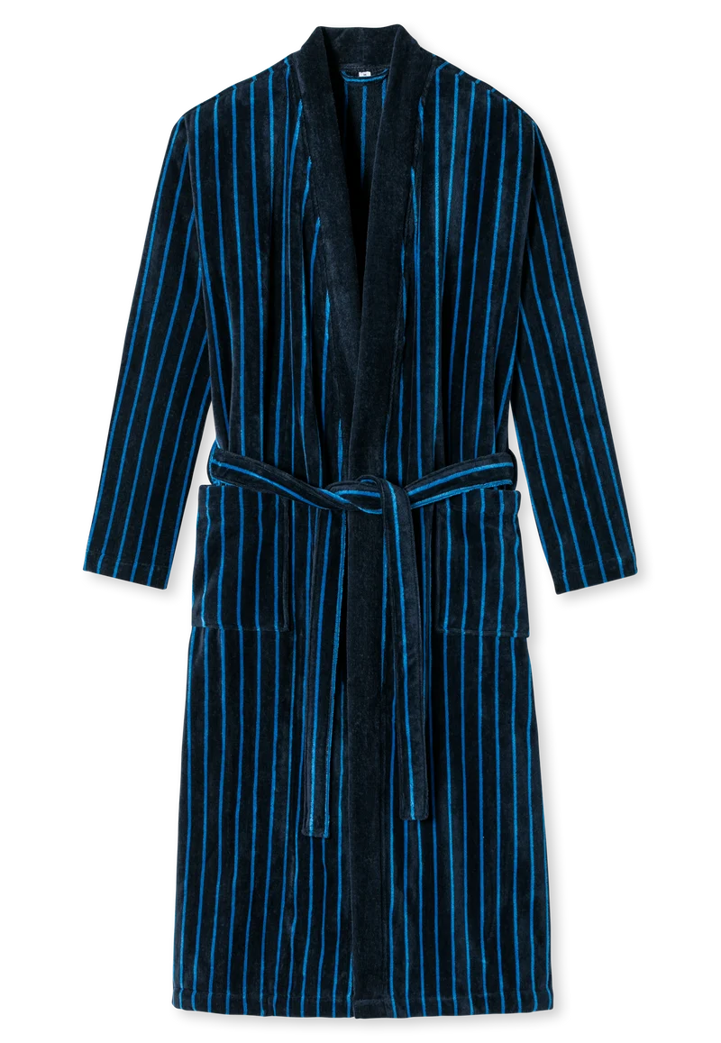 Bademantel Blau gestreift - Essentials