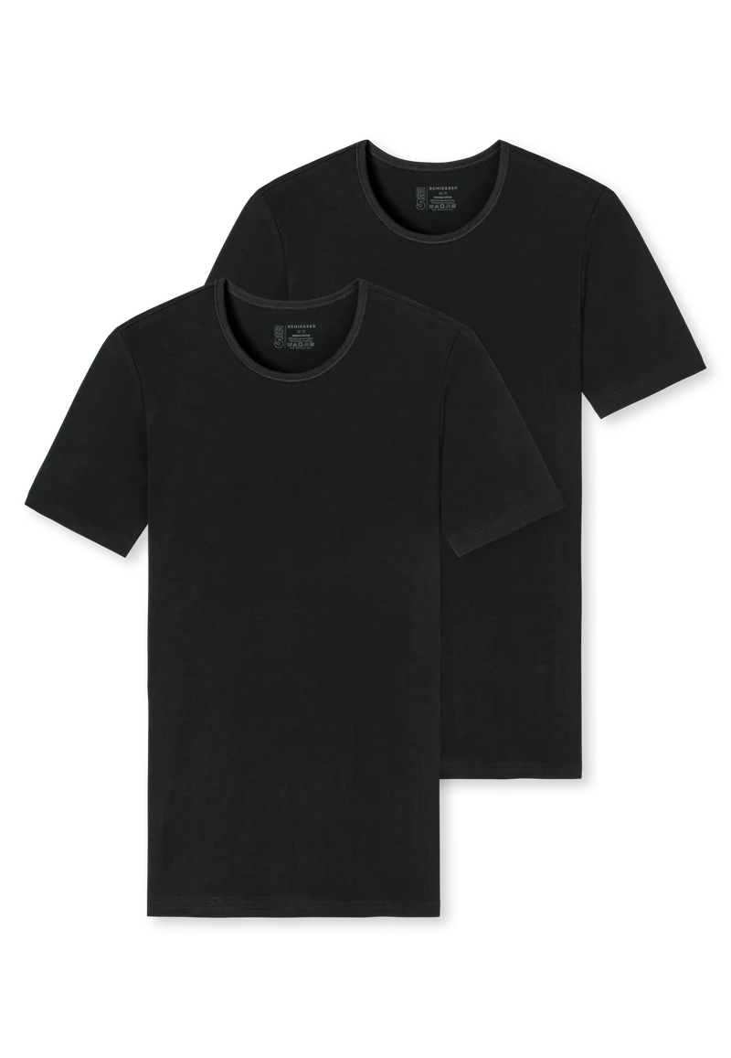 T-Shirt 2er-Pack Schwarz - 95/5