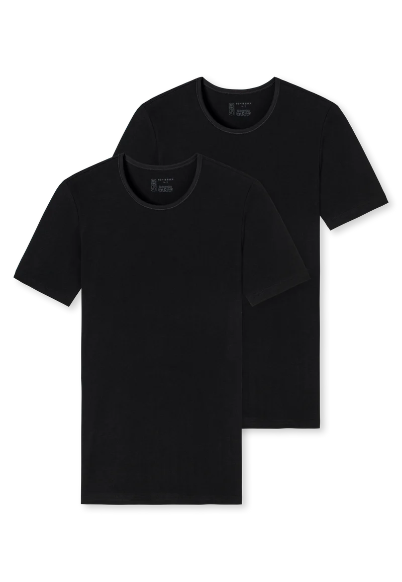 T-Shirt 2er-Pack Schwarz - 95/5