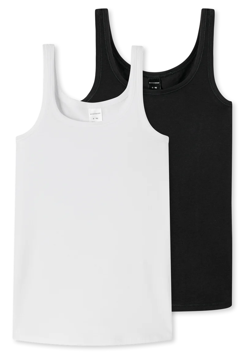 Unterhemd 2er-Pack Schwarz/Weiss - 95/5