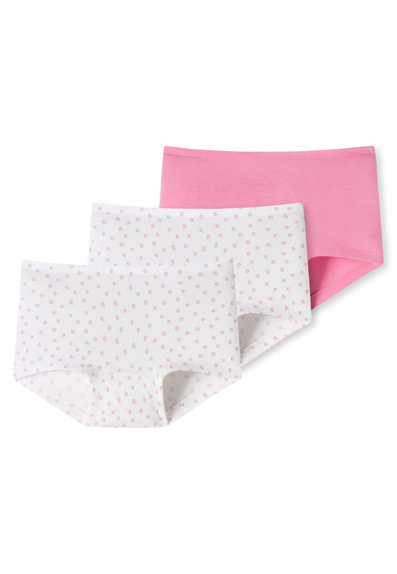 Shorts 3er-Pack Weiss/Rosa - 95/5
