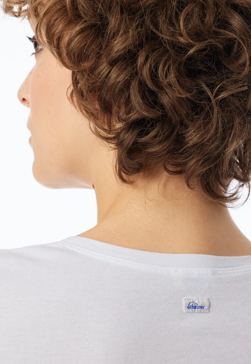 T-Shirt Feinripp Weiss - Revival Berta