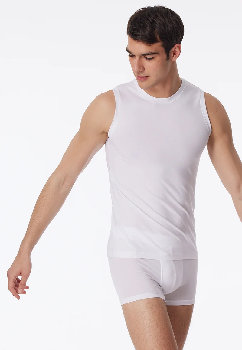 Shirt ärmellos Weiss - Long Life Soft