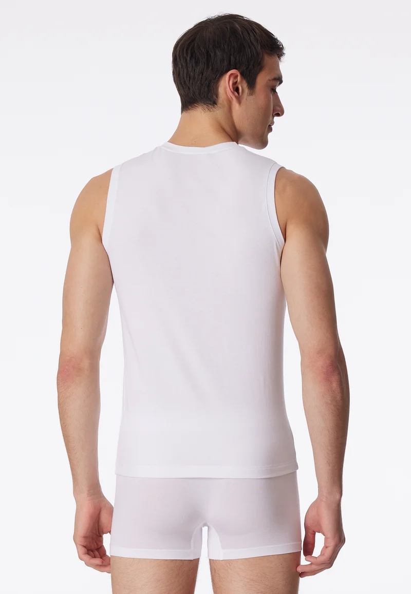 Shirt ärmellos Weiss - Long Life Soft