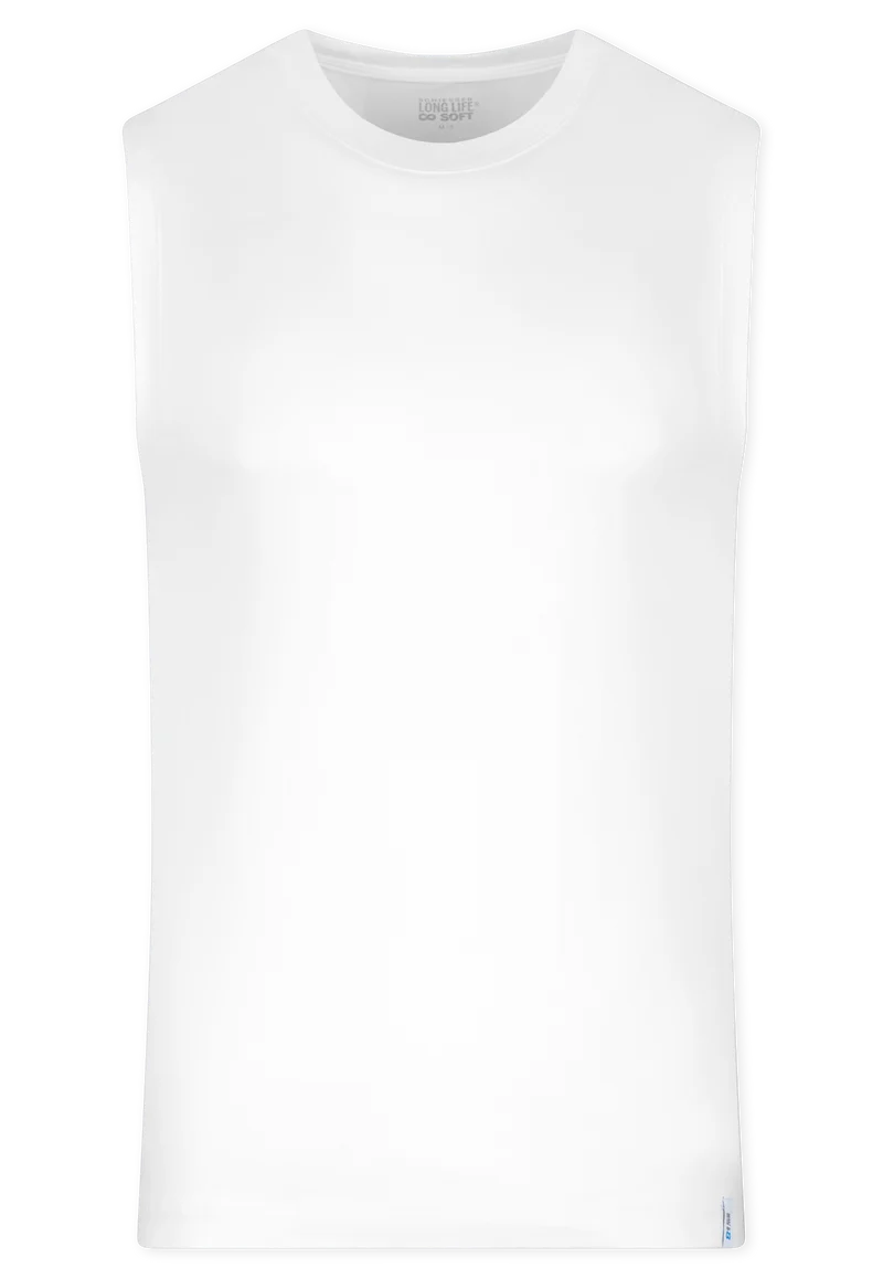 Shirt ärmellos Weiss - Long Life Soft
