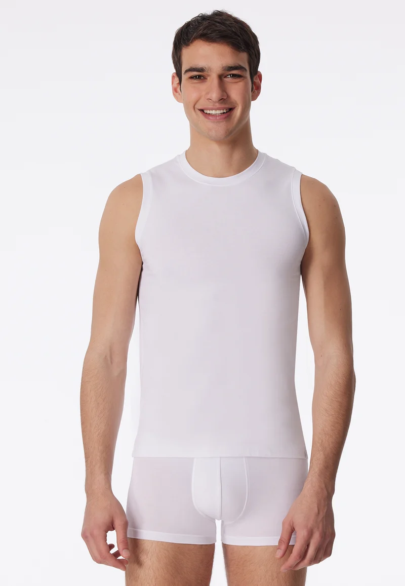 Shirt ärmellos Weiss - Long Life Soft