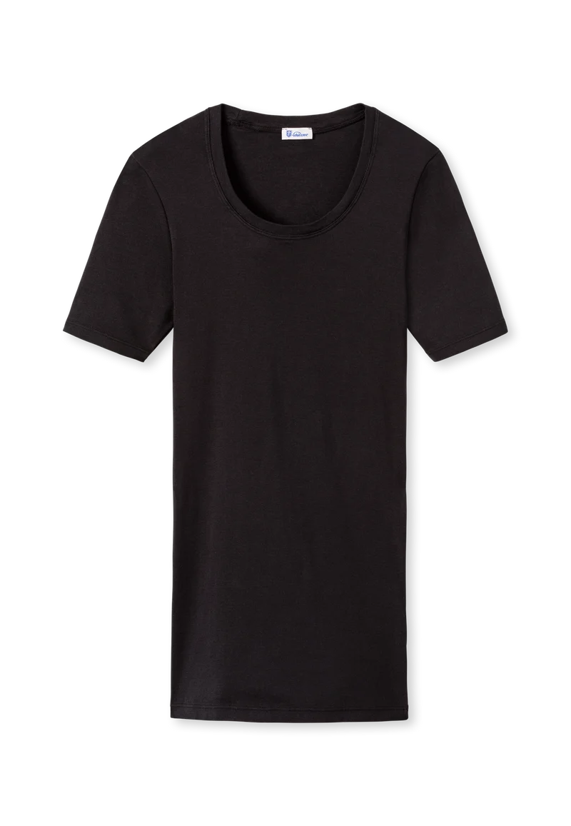 T-Shirt Feinripp Schwarz - Revival Berta