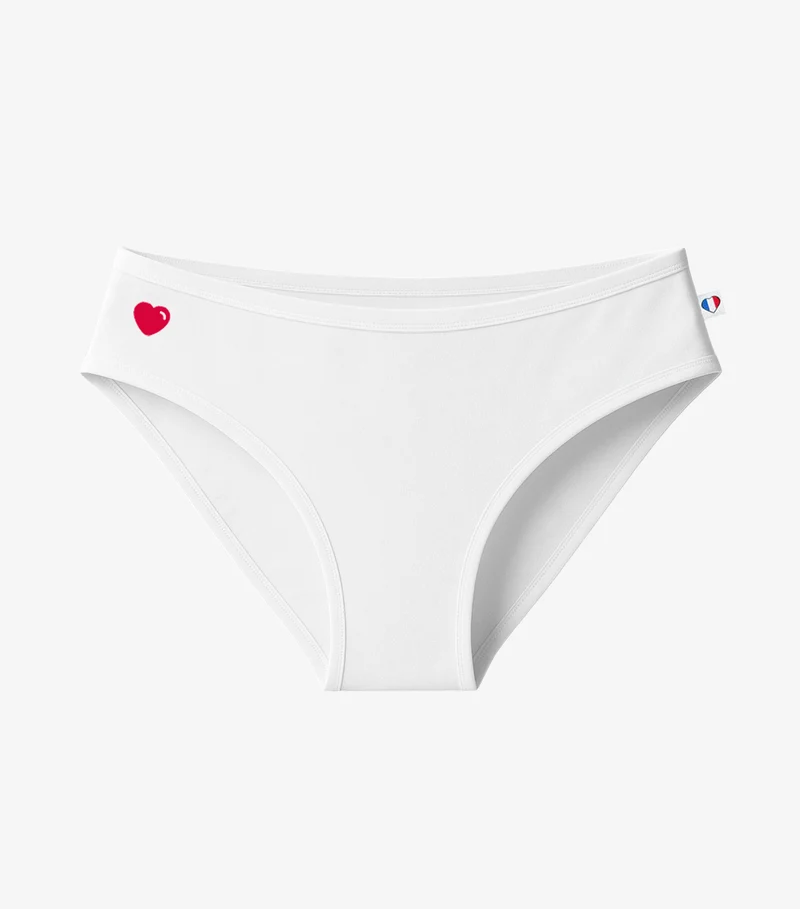 Culotte Femme Blanc - Cœur