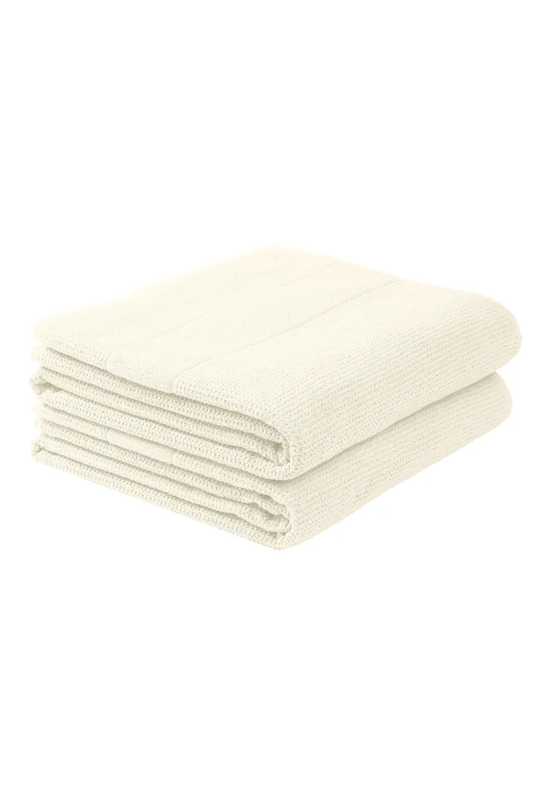 Duschtuch 2er-Pack 70x140 cm Off White - SCHIESSER Home