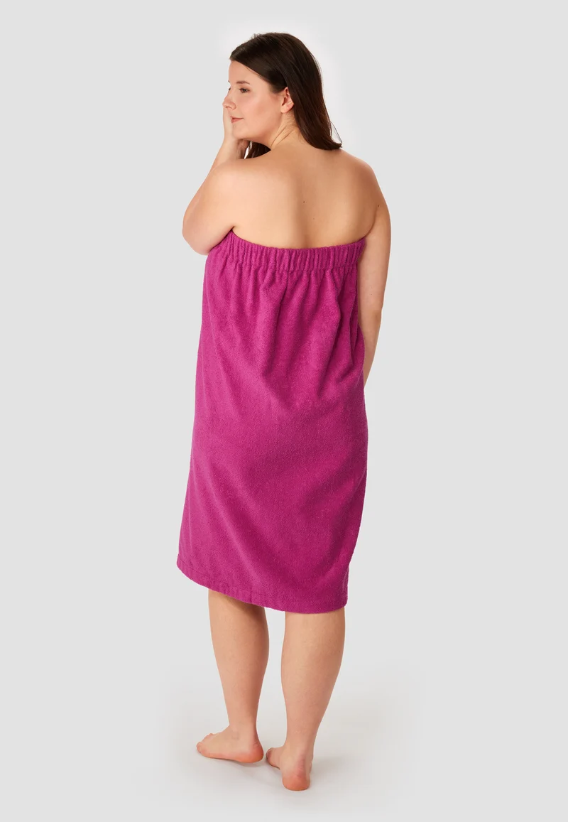 Saunatuch mit Knöpfen 80x130 cm Pink - SCHIESSER Home