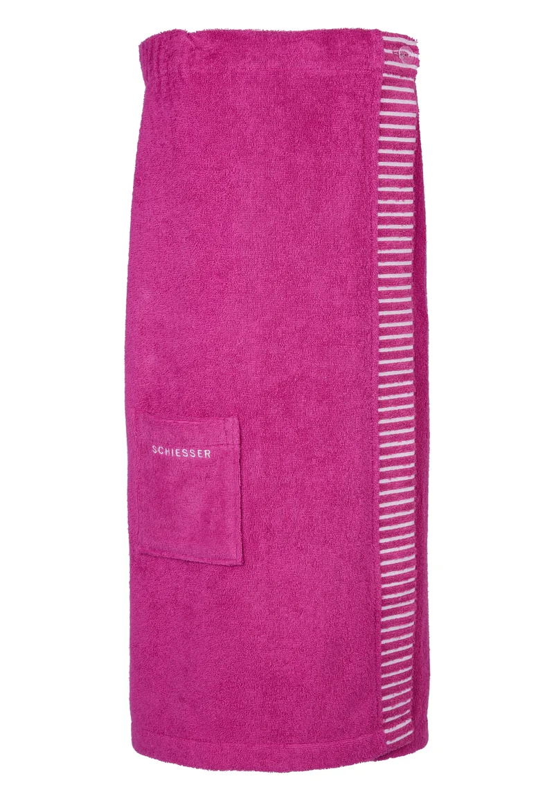 Saunatuch mit Knöpfen 80x130 cm Pink - SCHIESSER Home