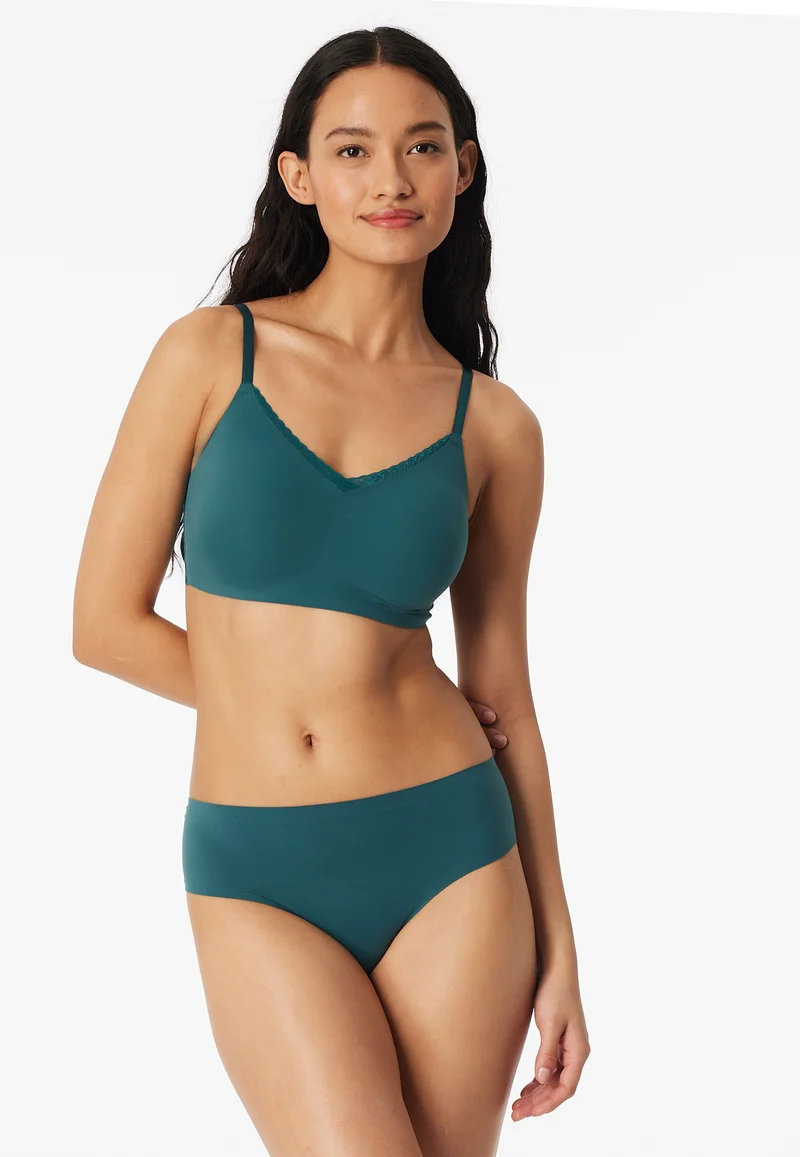Bustier Seamless mit herausnehmbaren Pads Petrol - Invisible Soft Lace
