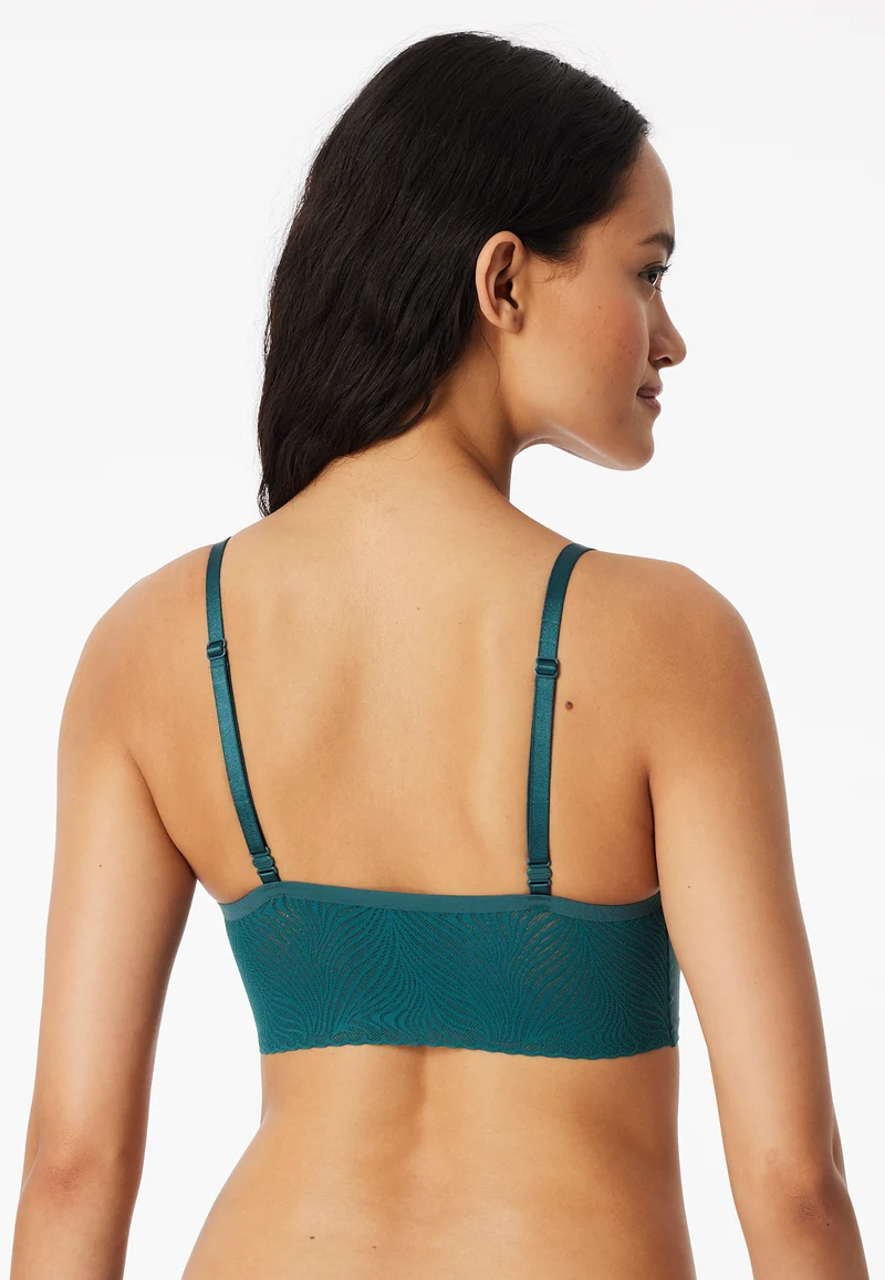 Bustier Seamless mit herausnehmbaren Pads Petrol - Invisible Soft Lace