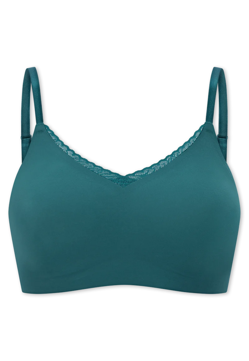 Bustier Seamless mit herausnehmbaren Pads Petrol - Invisible Soft Lace