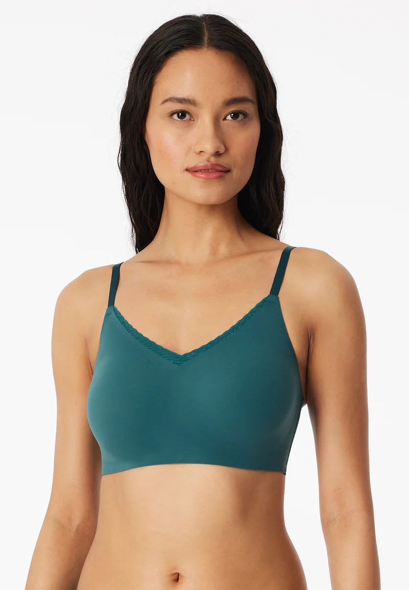 Bustier Seamless mit herausnehmbaren Pads Petrol - Invisible Soft Lace