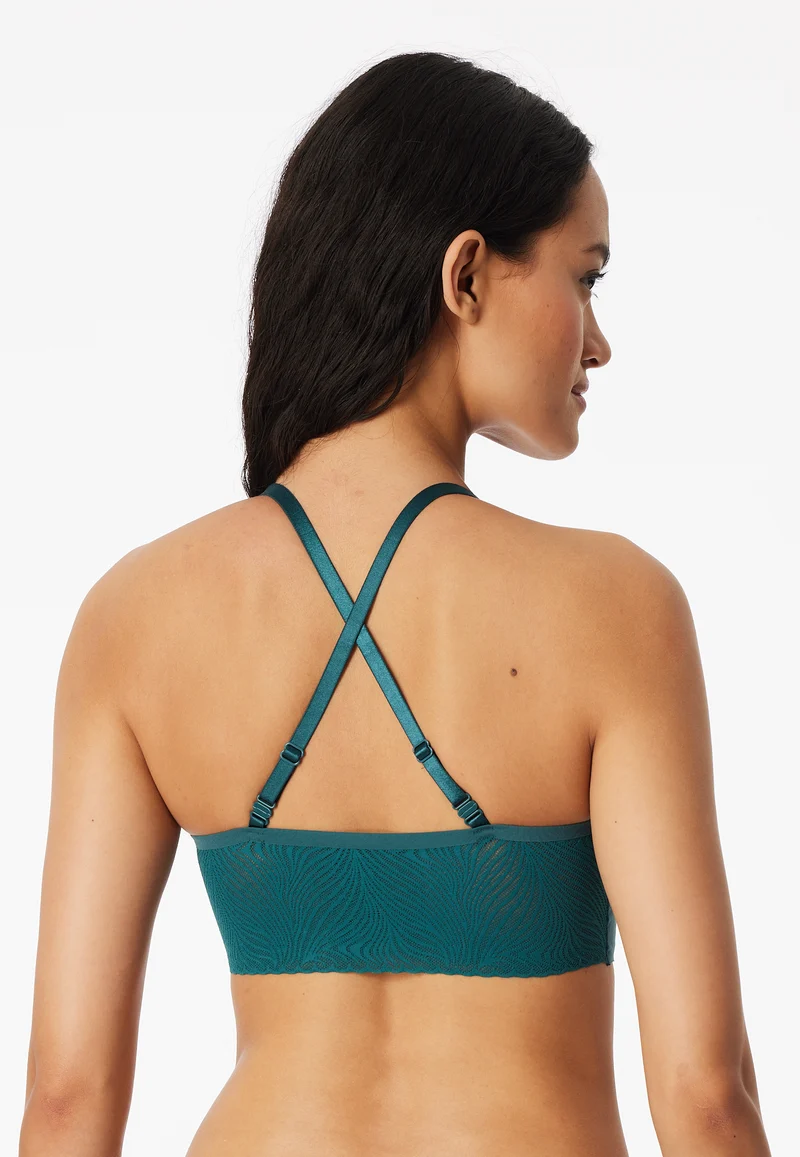 Bustier Seamless mit herausnehmbaren Pads Petrol - Invisible Soft Lace