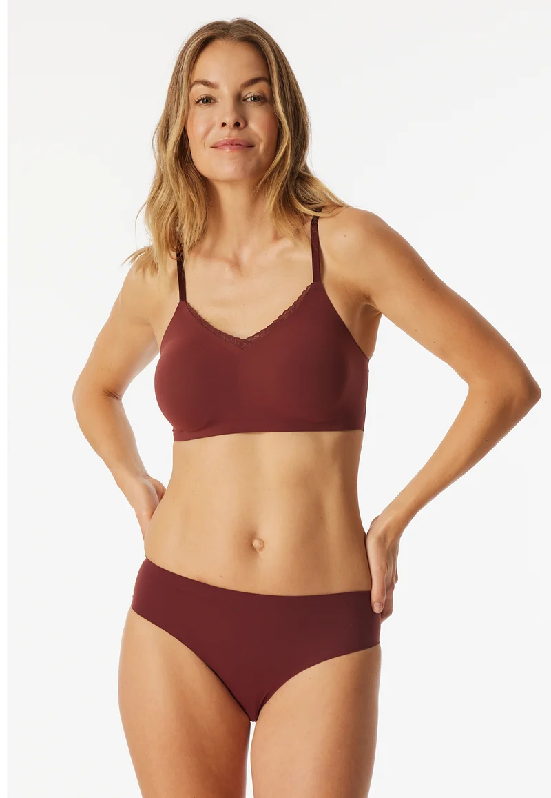 Bustier Seamless mit herausnehmbaren Pads Rost - Invisible Soft Lace