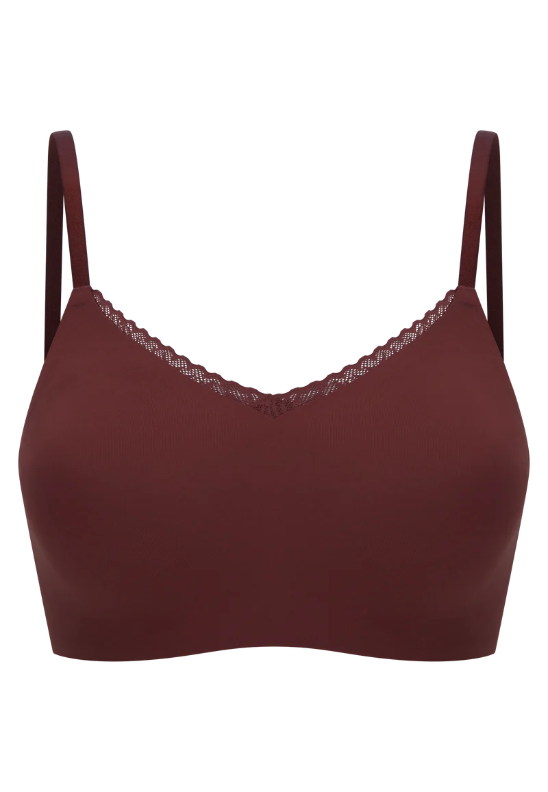 Bustier Seamless mit herausnehmbaren Pads Rost - Invisible Soft Lace
