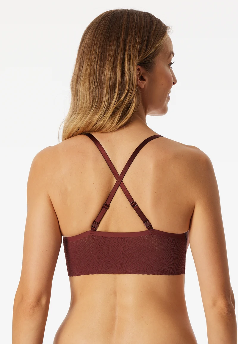 Bustier Seamless mit herausnehmbaren Pads Rost - Invisible Soft Lace