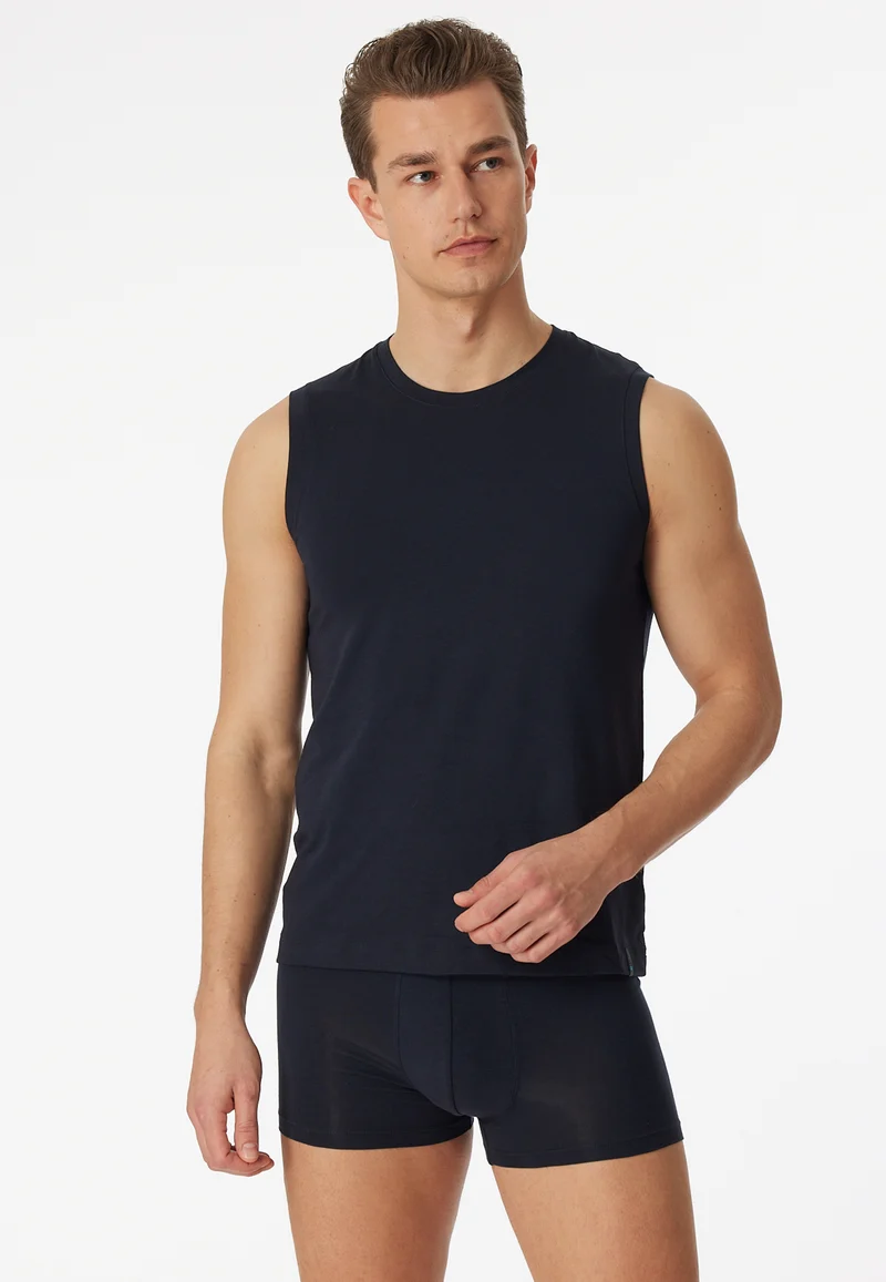 Shirt ärmellos Dunkelblau - Long Life Soft