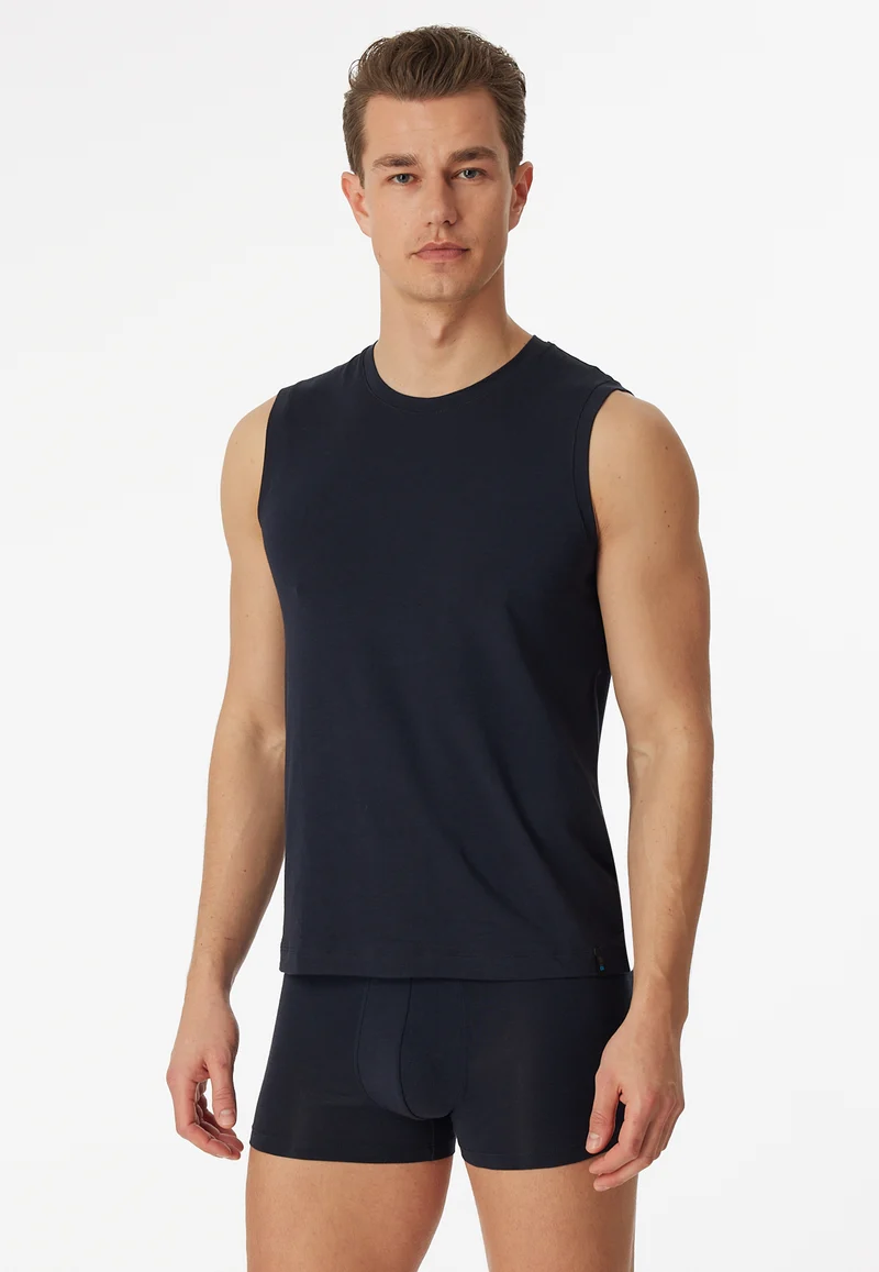 Shirt ärmellos Dunkelblau - Long Life Soft