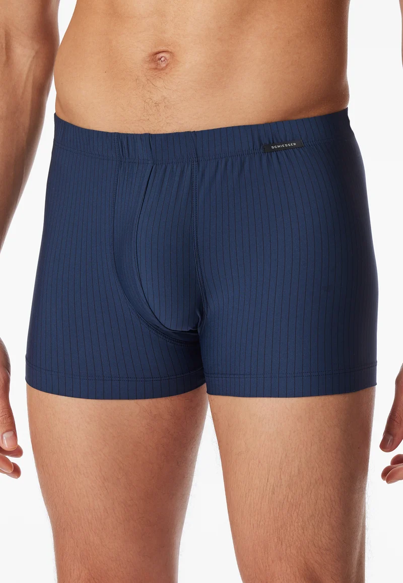 Enge Boxershorts Dunkelblau gestreift - Pure Micro
