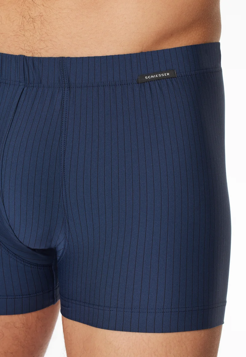 Enge Boxershorts Dunkelblau gestreift - Pure Micro