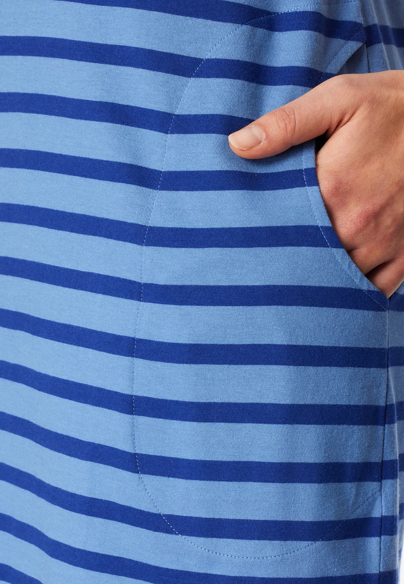 Nachthemd kurzarm Blau gestreift - Casual Essentials