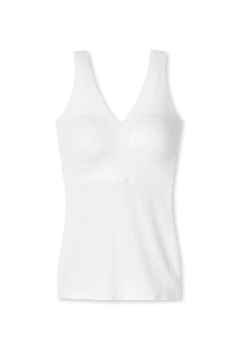 BH-Top Seamless mit herausnehmbaren Pads Weiss - Invisible Soft