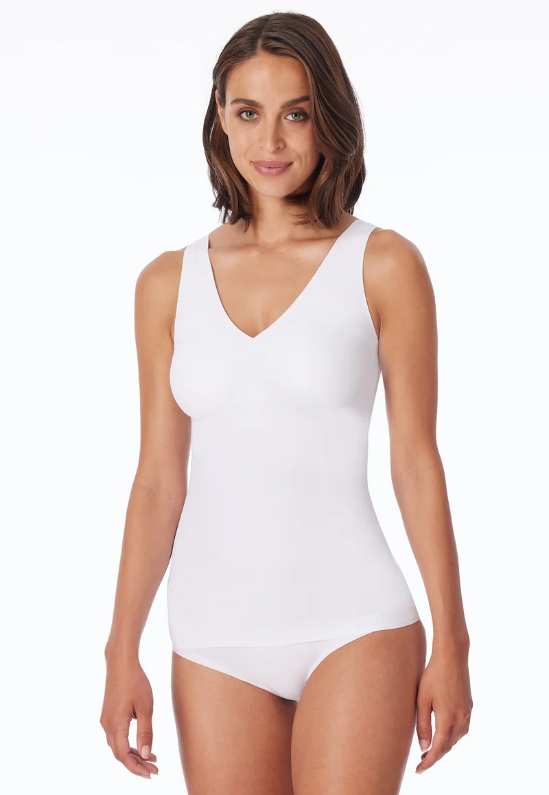 BH-Top Seamless mit herausnehmbaren Pads Weiss - Invisible Soft