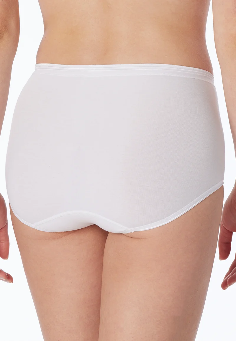 High Waist Slip Feinripp Weiss - Luxury