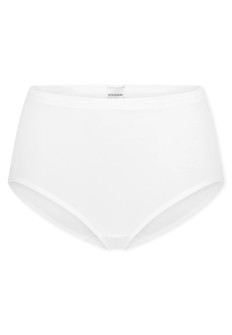 High Waist Slip Feinripp Weiss - Luxury