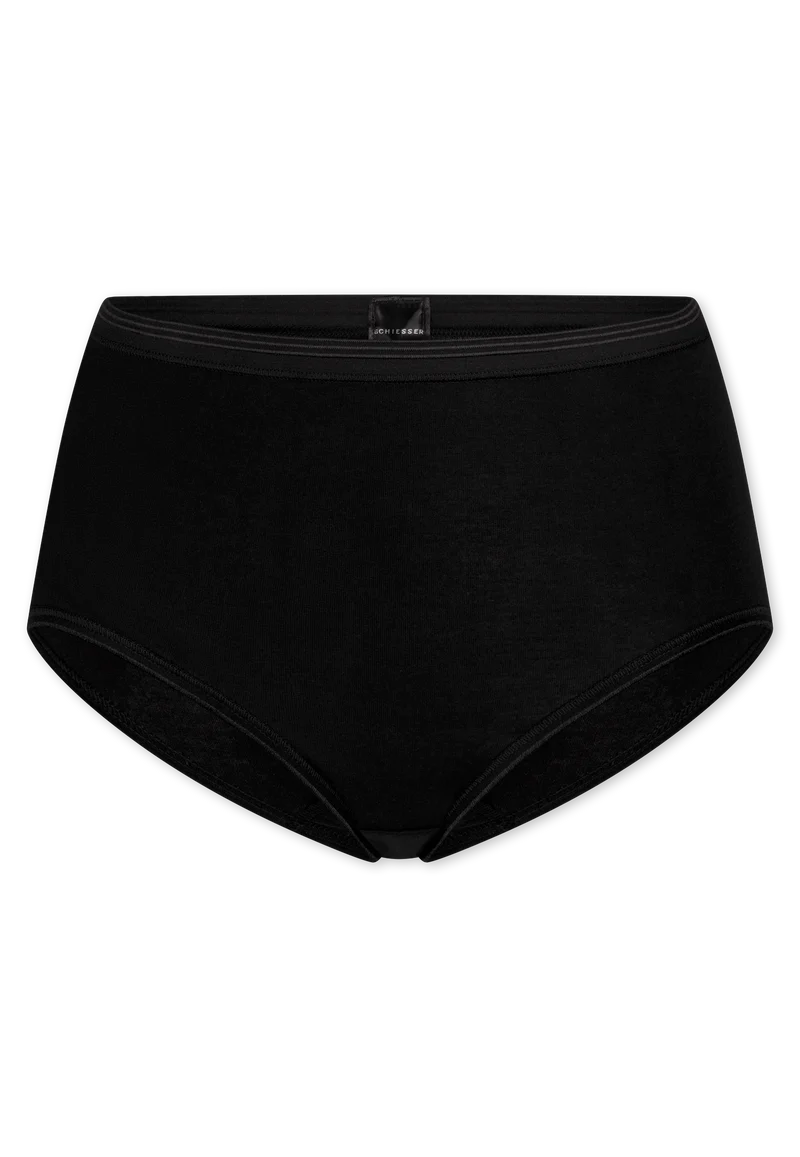 High Waist Slip Feinripp Schwarz - Luxury