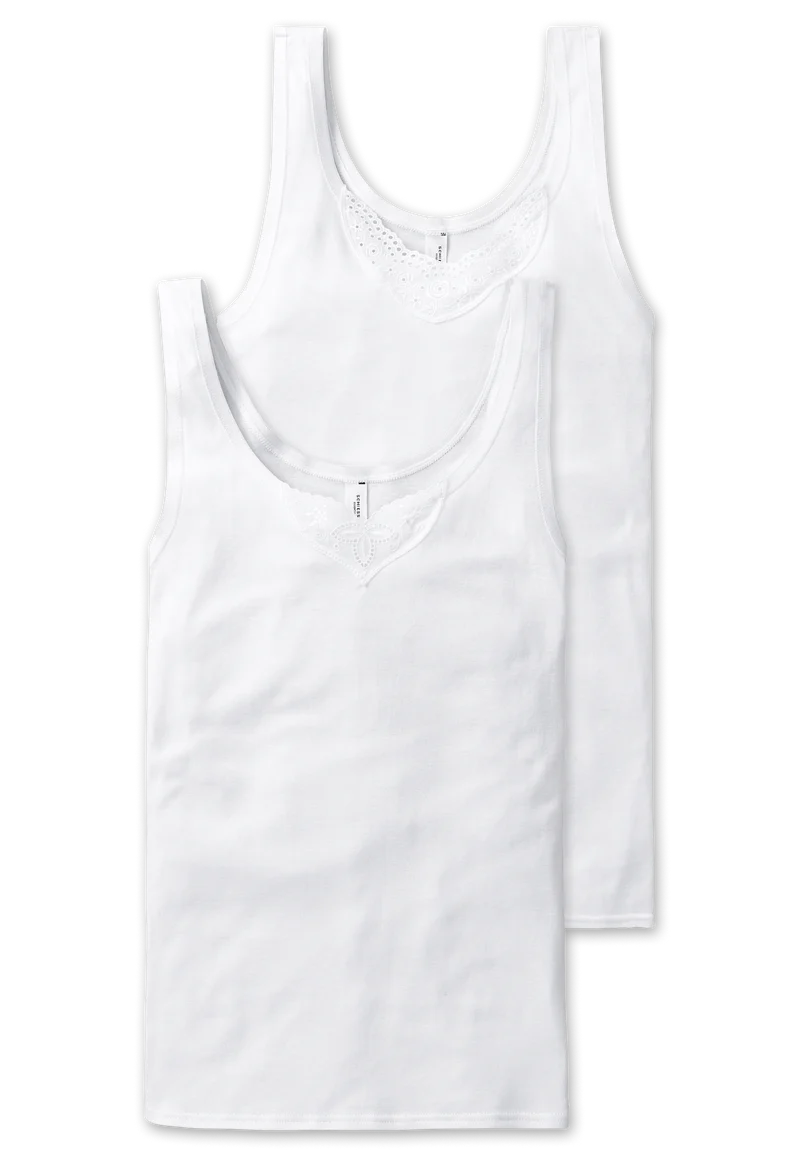 Unterhemd Feinripp 2er-Pack Weiss - Cotton Essentials