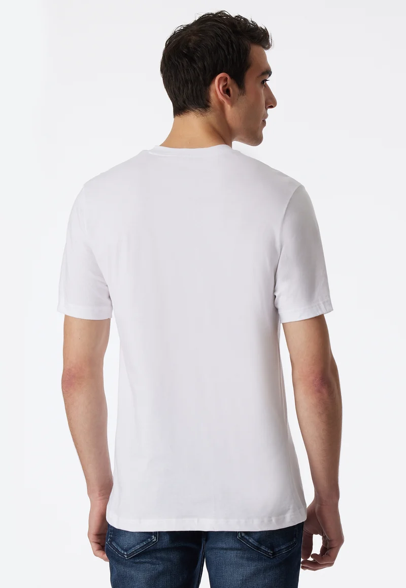 T-Shirt V-Ausschnitt 2er-Pack Weiss - American T-Shirt