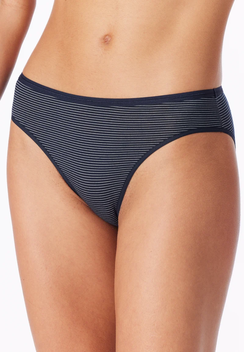 Slip 2er-Pack Dunkelblau gestreift - Modal Essentials