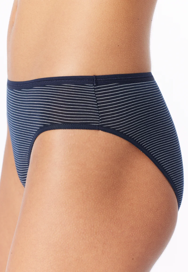 Slip 2er-Pack Dunkelblau gestreift - Modal Essentials