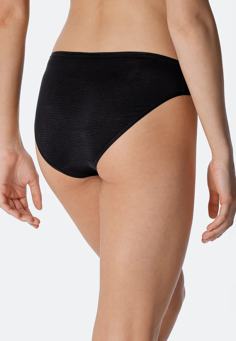 Slip 2er-Pack Schwarz gestreift - Modal Essentials