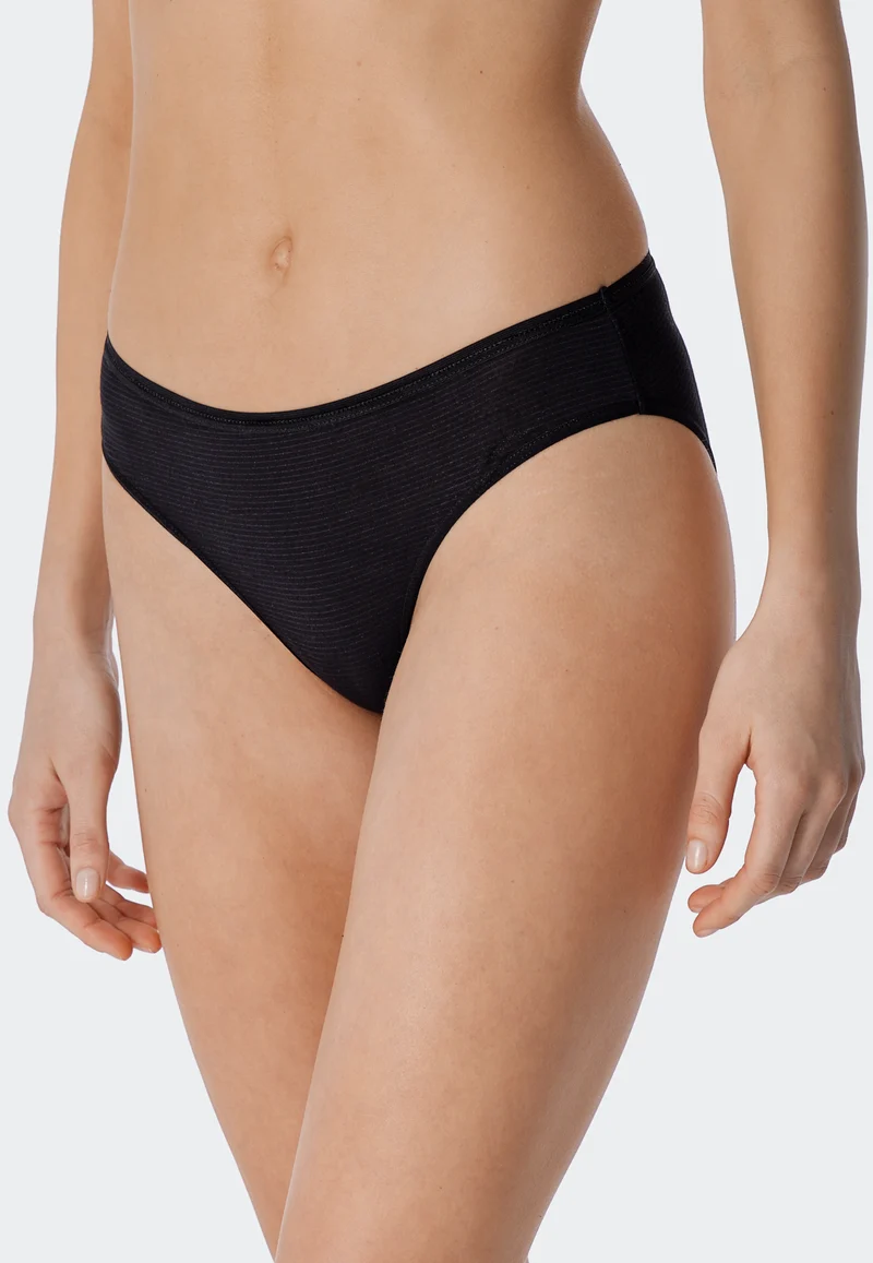 Slip 2er-Pack Schwarz gestreift - Modal Essentials