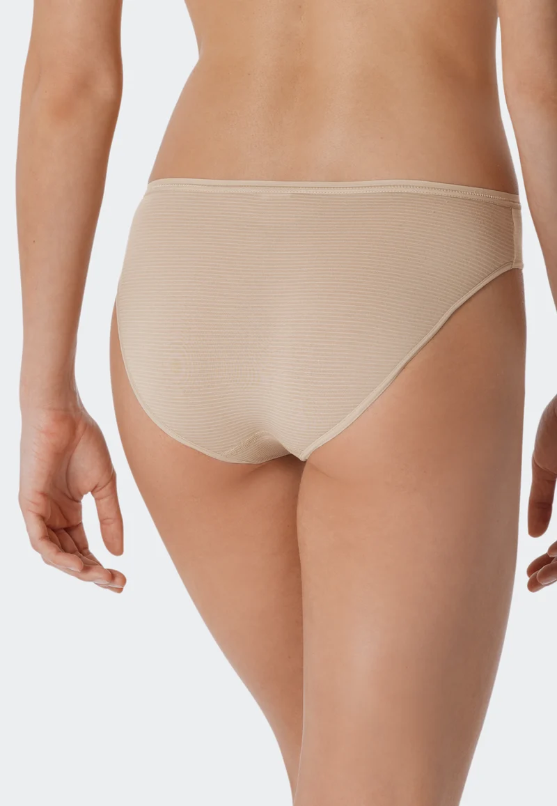 Slip 2er-Pack Soft Beige gestreift - Modal Essentials