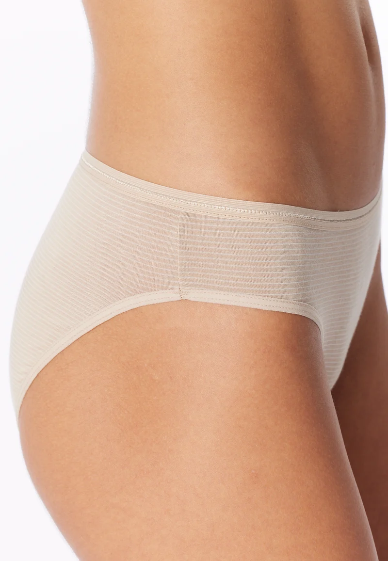 Slip 2er-Pack Soft Beige gestreift - Modal Essentials