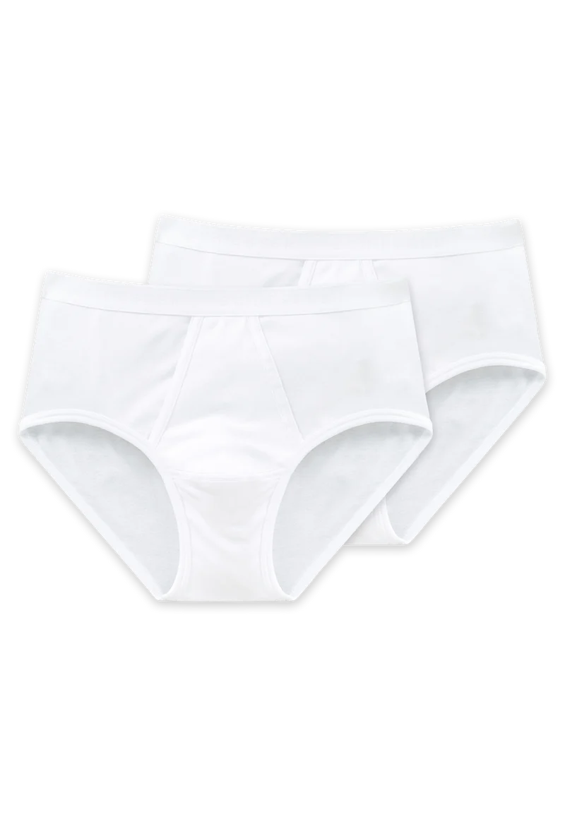 Slip Feinripp mit Eingriff 2er-Pack Weiss - Original Feinripp