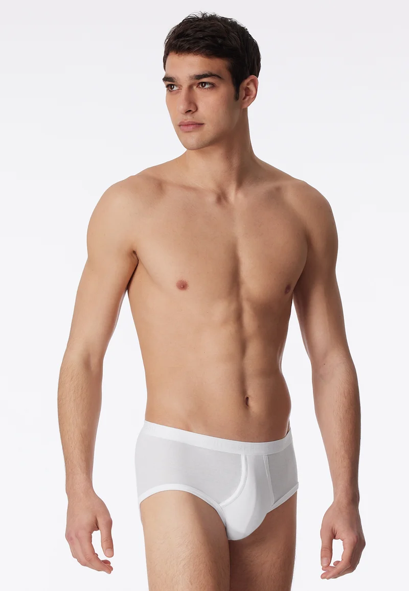 Slip Feinripp mit Eingriff 2er-Pack Weiss - Original Feinripp