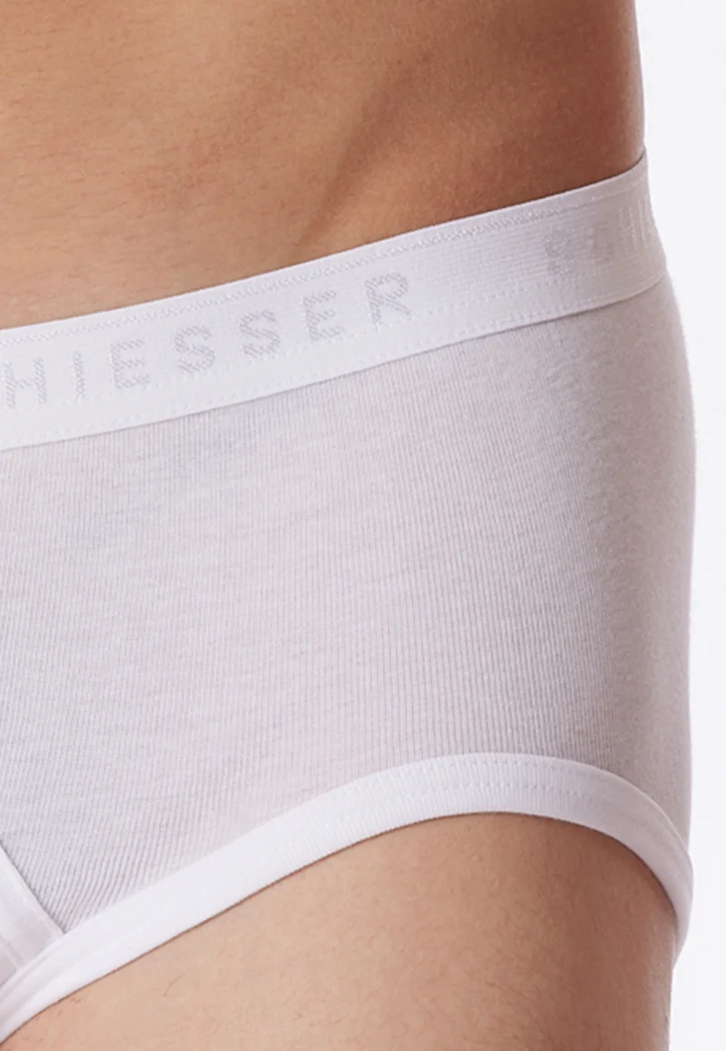 Slip Feinripp mit Eingriff 2er-Pack Weiss - Original Feinripp