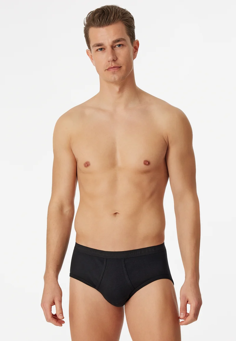 Slip Feinripp mit Eingriff 2er-Pack Schwarz - Original Feinripp